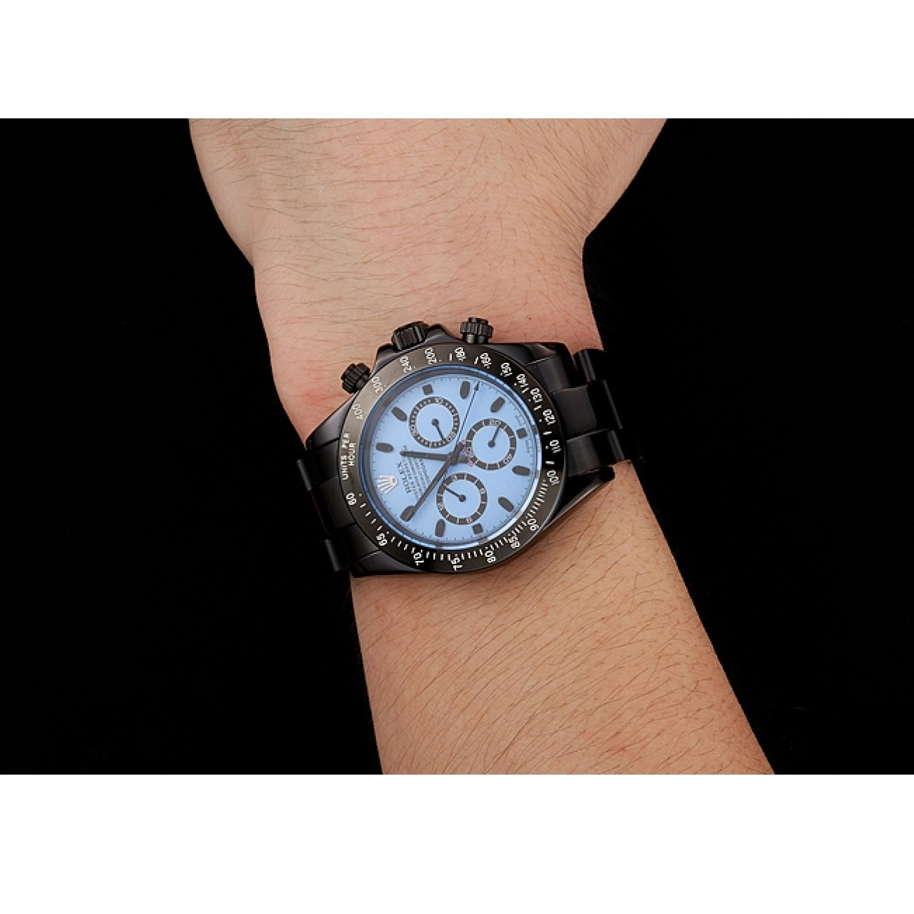 Good Copy Rolex Watches Midnight Dial Black 1454022 Rolex Bracelet Staineless Steel Blue Daytona 0821